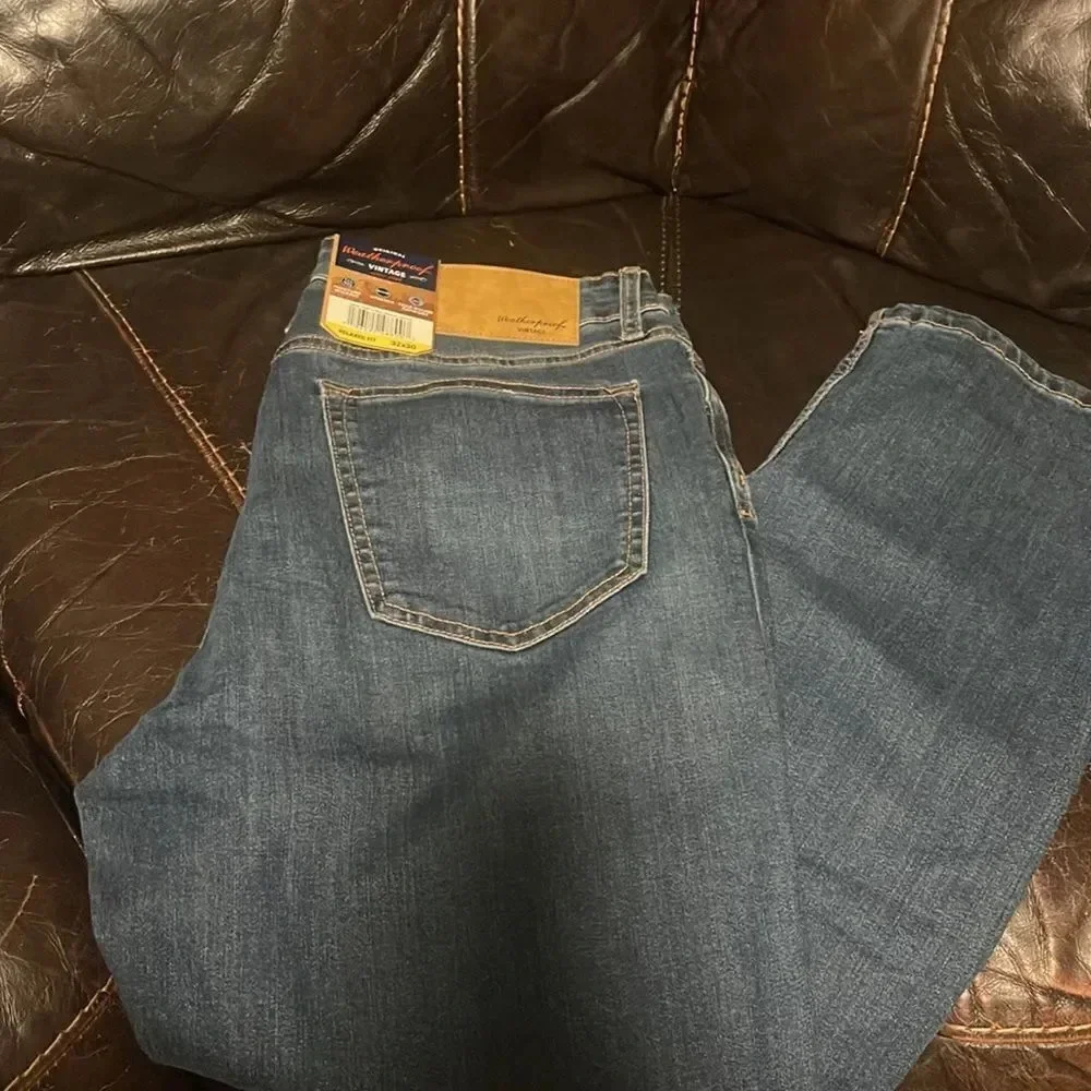 Weatherproof Vintage Men's Stretch Relaxed Fit Regular Jeans  Size 32x34